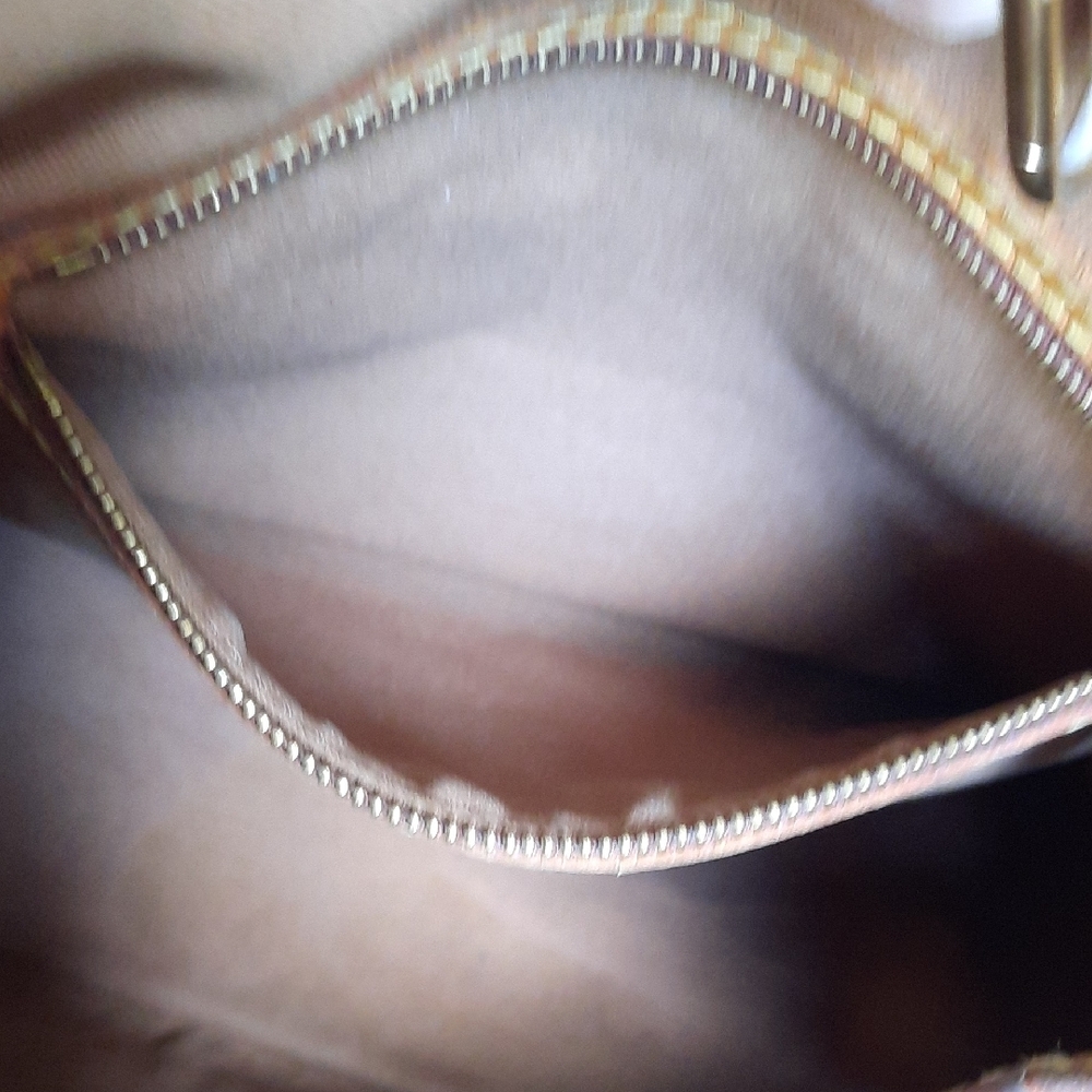 Louis Vuitton Brown Monogram Canvas Shoulder Tote with Leather Trim - Picture 11 of 16